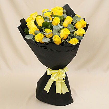 Sunshine 20 Yellow Roses Bouquet: Flowers For Mother
