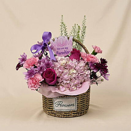 Flowers Gift Basket: Fresh Flowers 