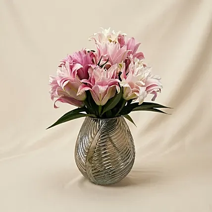 Lilies Beauty Designer Vase: Mother's Day Gifts 