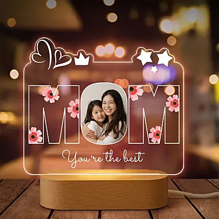 Mom's The Best LED Lamp: Personalised Mothers Day Gifts