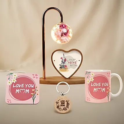 Best Mom Flower Lamp and Accessories Combo: Personalised Mothers Day Gifts