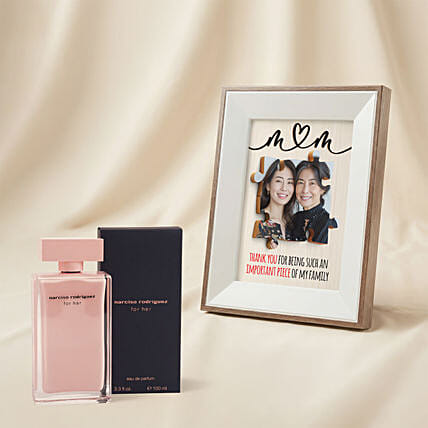 Happy Mothers Day Personalised Photo Frame with Perfume: 