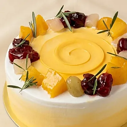 Eggless Chantilly Fruit Cake For Birthday 6 inches: Eggless Cakes