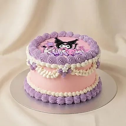 Kuromi Theme Birthday Celebration Cake: 