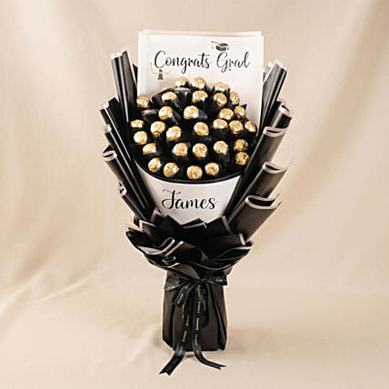Personalised Graduation Rochers Bouquet: Ferrero Rocher Chocolates