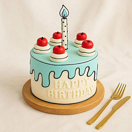 Comic Theme Birthday Cake: Birthday Cake For Kids