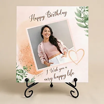 Personalised Happy Birthday Photo Stand: Customized Gifts