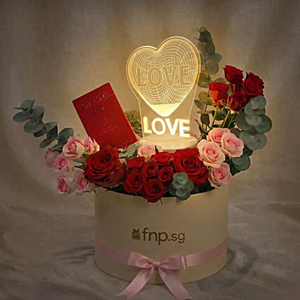 Radiant Love Elegant Roses Arrangement: 