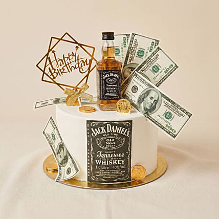 Whiskey Wealth Celebration Chocolate Fudge Cake: Wine Gift Sets