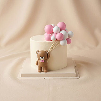 Sweet Bear & Balloons Celebration Cake 1 Kg: Cake Delivery Singapore