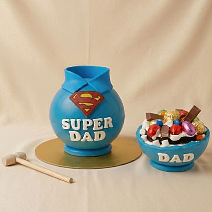 Super Dad Pinata Cake: Father's Day Cake