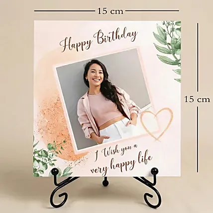 Personalised Happy Birthday Photo Stand: Customized Gifts