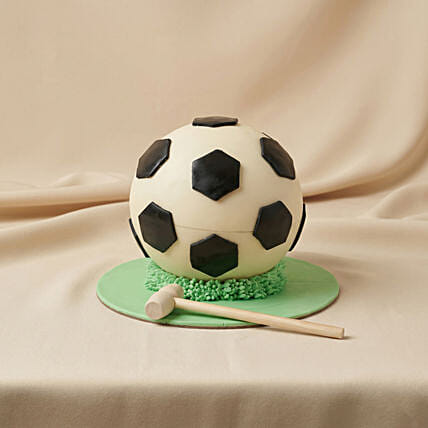 Football Chocolate Pinata Smash Cake: Cake Delivery Singapore