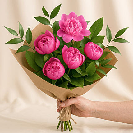Elegant Pink Peonies Bouquet: Peonies