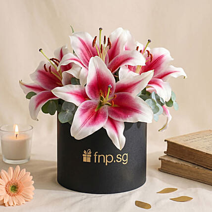 Pretty Pink Lilies: Congratulations Flowers Singapore