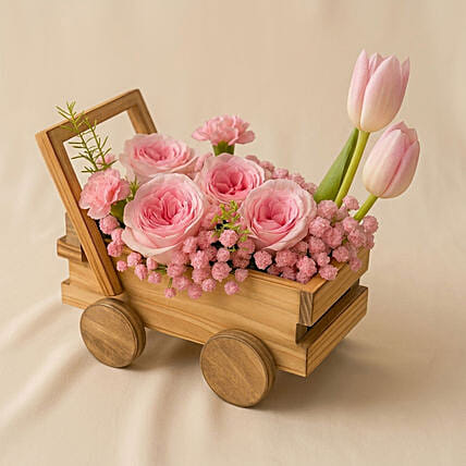 Elegant Pink Roses & Tulips: Tulips Flowers & Bouquets