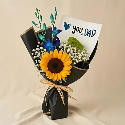 Love You Dad Sunflower Bouquet: Father's Day Gifts
