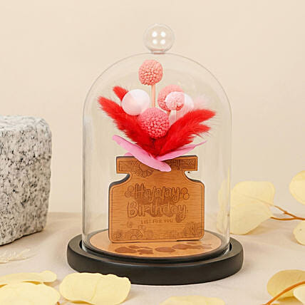 Birthday Wishes Flower in a Dome: Dried Flower Bouquets Singapore