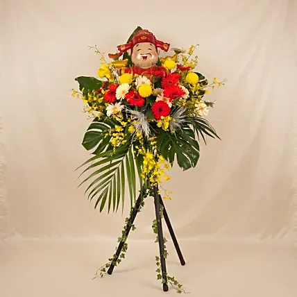 God of Fortune Prosperity Flower Stand: Grand Opening Flowers