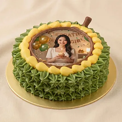 Chocolate Musang King Durian Photo Cake: Cakes