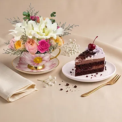 Lily, Rose Teacup & Cake Slice: Cakes