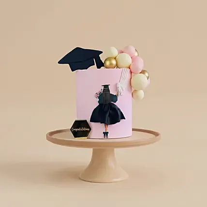 Elegant Graduate Themed Chocolate Cake: Graduation Cakes