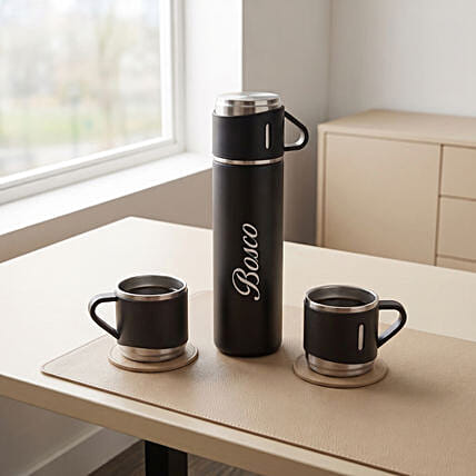 Personalised Vacuum Flask Gift Set for Him: Boss Day Gift Ideas
