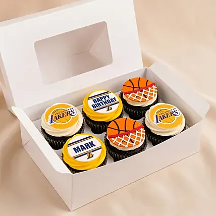 Personalised NBA Themed Birthday Cupcakes: Cupcakes
