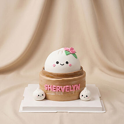 Adorable Kawaii Bao Themed Chocolate Cake: 