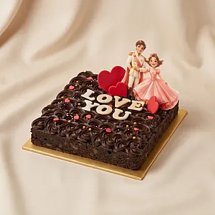 Romantic Fairy Tale Themed Chocolate Brownie Cake: Valentine's Day Cakes