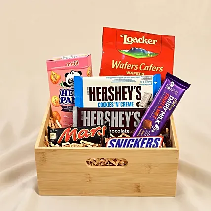 Choco Load Wooden Basket: Halloween Gifts