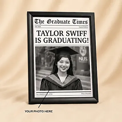 Graduation News Flash Photo Frame: Customised Photo Frames