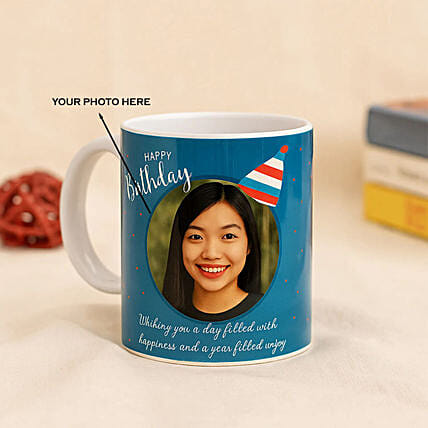 Personalised Birthday Cap Mug: Personalised Gifts for Girlfriend