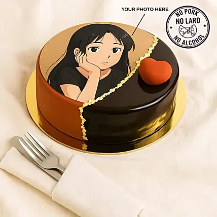 Personalise Your Ghibli Dream Choco Photo Cake: Personalised Ghibli Style Gifts