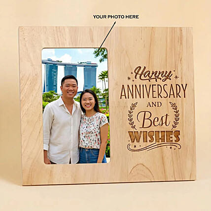 Personalised Anniversary Engraved Wooden Frame: Engraved Stationery