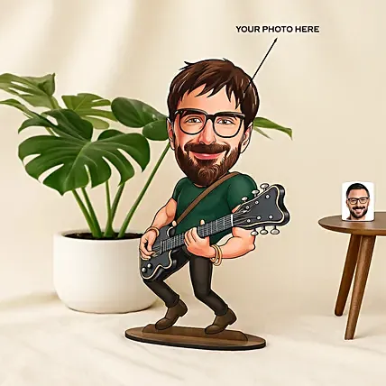 Personalized Caricature Gift for Guitarist: Personalised Caricatures