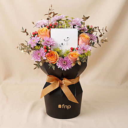 Apple Airpods Pro3 and Flowers Gift Set: 