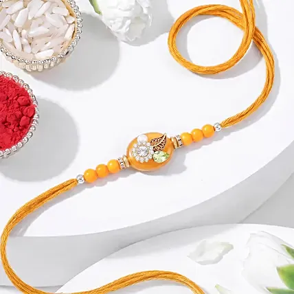 Elegant Kundan Rakhi: Rakhi Gifts
