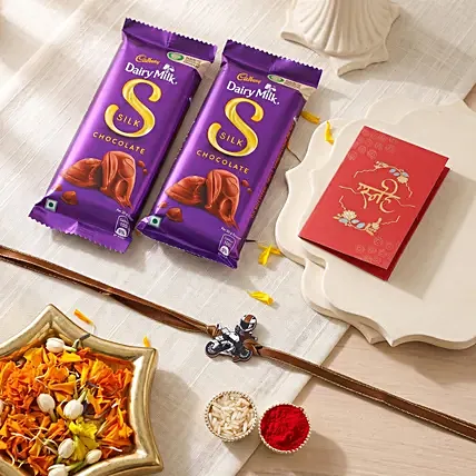 Adventure Rider Rakhi For Kids N Silky Chocolates: 