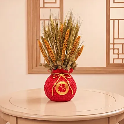 Golden Harvest Prosperity Arrangement: Mid Autumn Festival Gifts