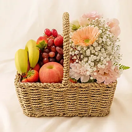 Flowers & Fruit Harmony Basket: Fruit Baskets
