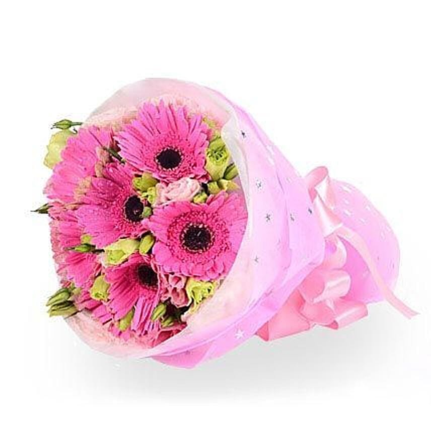 6 Pink Gerberas