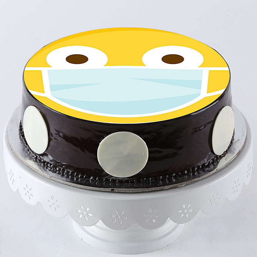 Shocked Mask Emoji Chocolate Cake