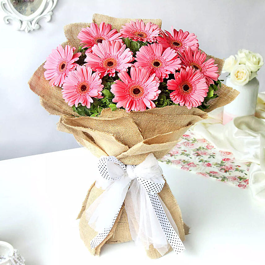 Refreshing Dark Pink Gerberas Bunch MYS