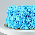 Blue Roses Photo Chocolate Cake