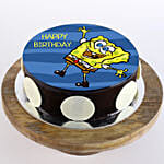 Happy Spongebob Chocolate Photo Cake