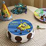 Happy Spongebob Photo Cake