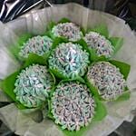 Hydrangea Chocolate And Vanilla Cupcakes Bouquet