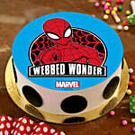 Marvel Spiderman Pineapple Photo Cake