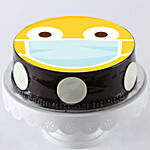 Shocked Mask Emoji Chocolate Cake